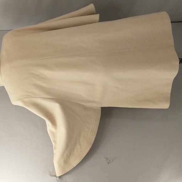 Vintage Italian Wing Sleeve Swing Coat Cashmere Blend Tan Lightweight Statement - Picture 5 of 13